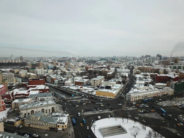 Copter Sity View Moscow Panorama — Stock Photo, Image