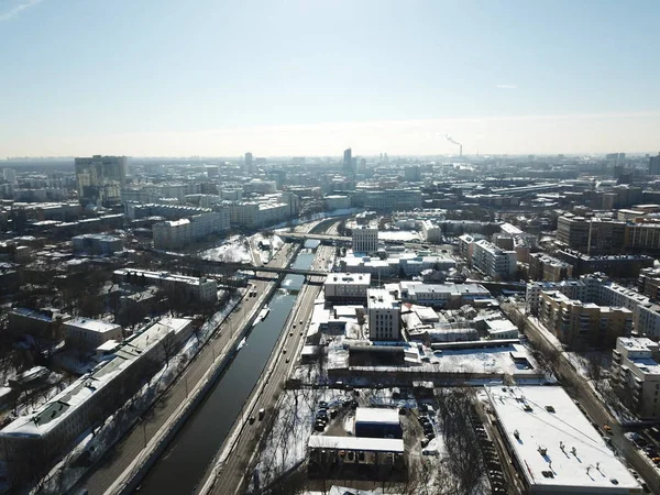 Вертоліт Сіті Зору Москви Панорама — стокове фото