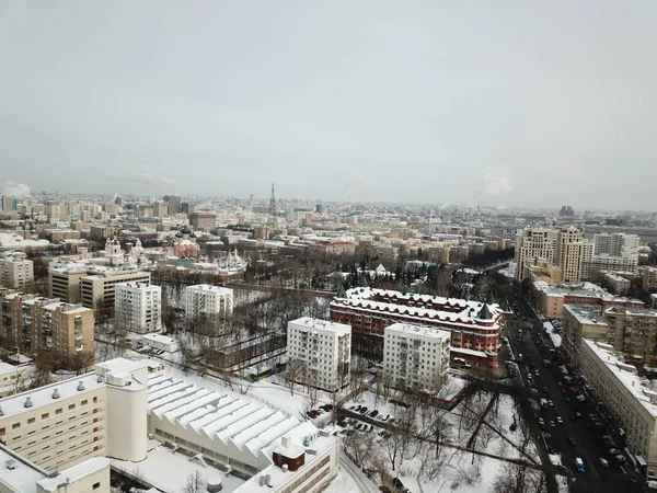 Copter Moscovo Sity Vista Panorama — Fotografia de Stock