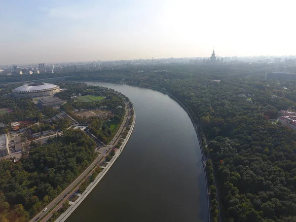 Panorama Pemandangan Helikopter Moskow — Stok Foto