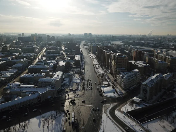 Вертоліт Москви Сіті Подання — стокове фото