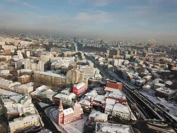 Vista Sity Helicóptero Moscou — Fotografia de Stock