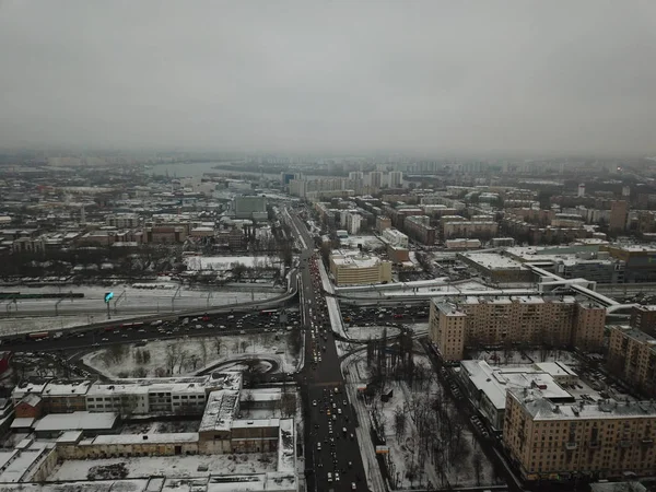 パノラマ シティー空見るモスクワ — ストック写真