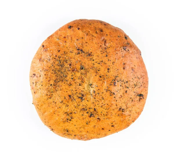 橙色烤饼与香料在白色背景 — 图库照片