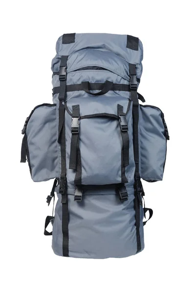 Hiking ekipman üzerinde beyaz kırpma yolu ile sırt çantası