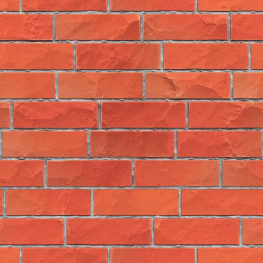Kırmızı grunge brickwall sorunsuz dokusuna. 3D render