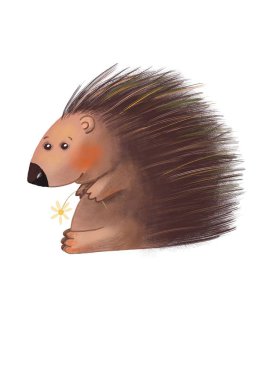 Cute little wolf cub, illustration for children and for cartoons.
