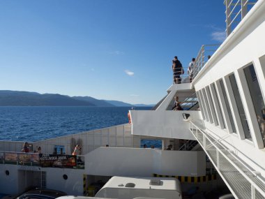 Brestova ve Porozina arasındaki feribot, Cres Island, Hırvatistan