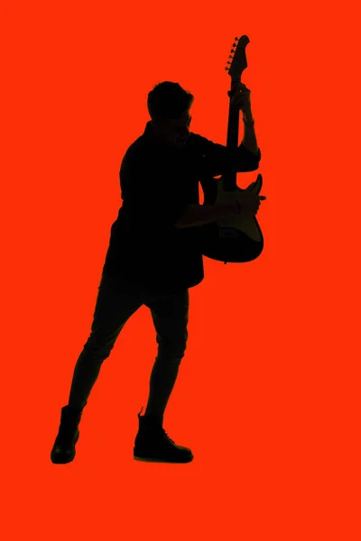 Chłopiec Gitara Elektryczna — Zdjęcie stockowe