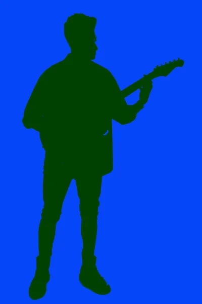 Boy Electric Guitar — Stock Photo, Image