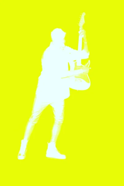 エレク トリック ギターを持つ少年 — ストック写真