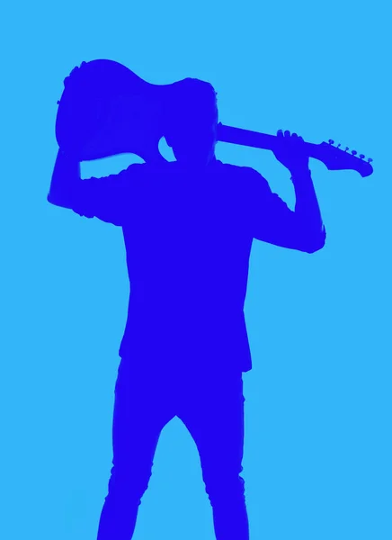 Junge Mit Gitarre — Stockfoto