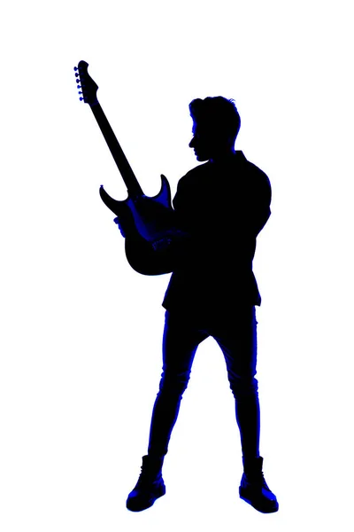 Çocukla bir elektro gitar