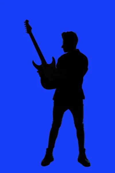 エレク トリック ギターを持つ少年 — ストック写真