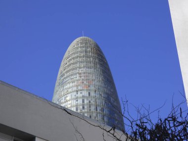 Bina şehir Barcelona, Şubat, Barcelona şehir görünümünü ayın fotoğrafı.