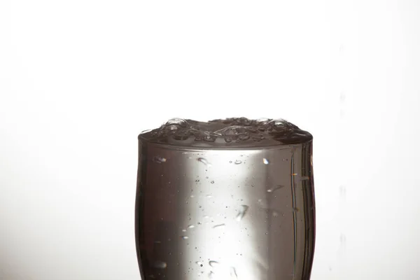 Pohár Víz Vagy Pohár Vízzel Meghatározatlan Méreg — Stock Fotó