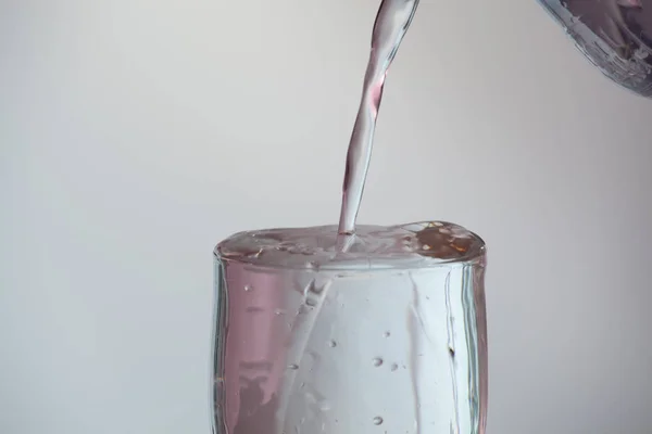 Beber Copo Água Copo Água Com Veneno Indefinido — Fotografia de Stock