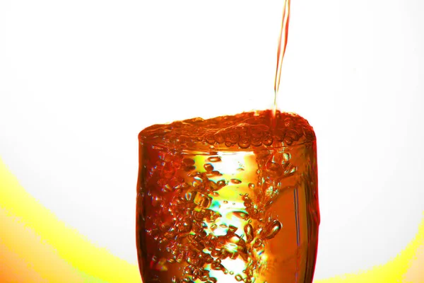 Dricksglas Vatten Eller Ett Glas Vatten Med Odefinierad Poison — Stockfoto