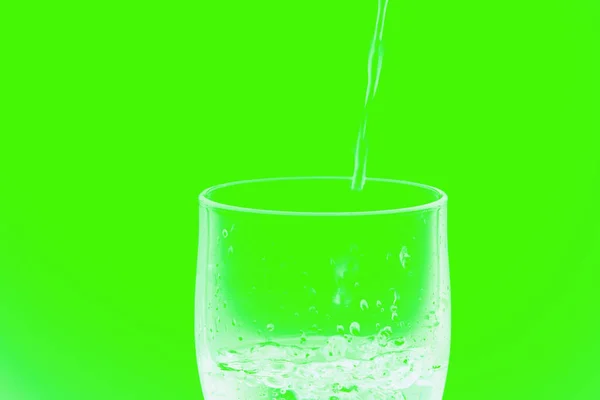 Glas Water Glas Water Met Niet Gedefinieerde Gif Drinken — Stockfoto