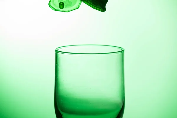 Glas Water Glas Water Met Niet Gedefinieerde Gif Drinken — Stockfoto