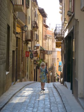 turist tarafından ziyaret bir Katalan şehrin merkezine.