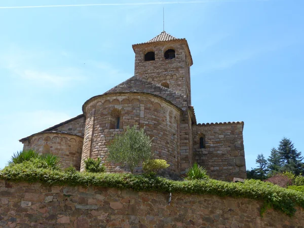 Classical church tower in a Catalan village