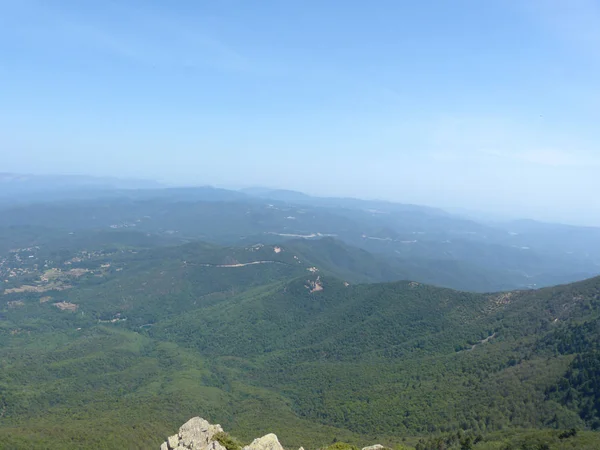 Vue Depuis Sommet Une Montagne Vallée — Photo