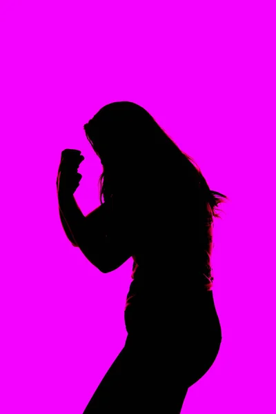 Profile and silhouette of a plus size model