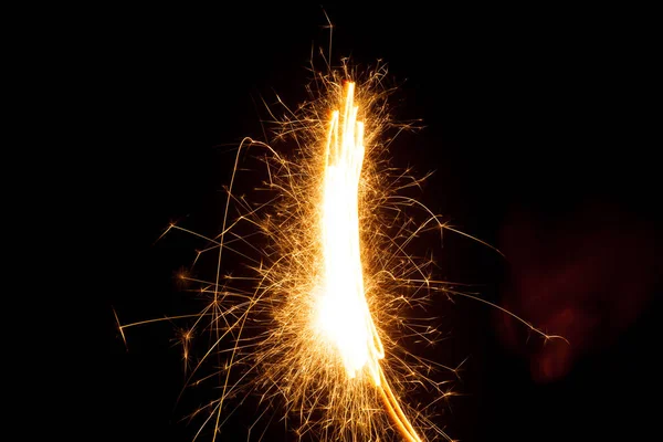 Llamarada Encendida Una Fiesta Infantil Generando Centenares Giros Con Brillo —  Fotos de Stock