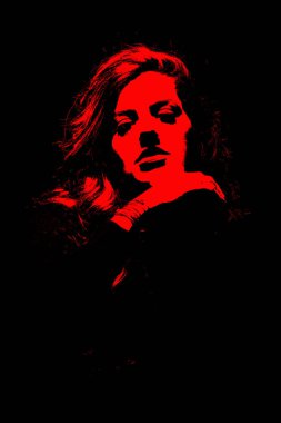 Profil ve jestler yapma bir model profili