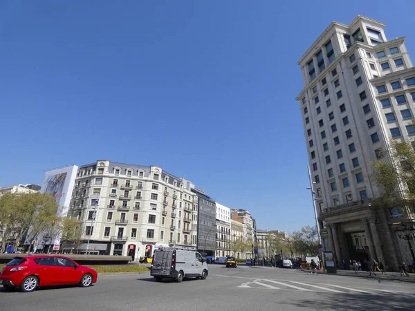 Binalar Şehrin Barcelona Catalonia Spanya Paseo Gracia Caddesi Barcelona Merkezi — Stok fotoğraf