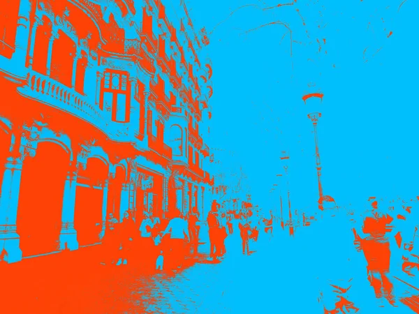 Farola Típica Ciudad Barcelona Calle Paseo Gracia —  Fotos de Stock