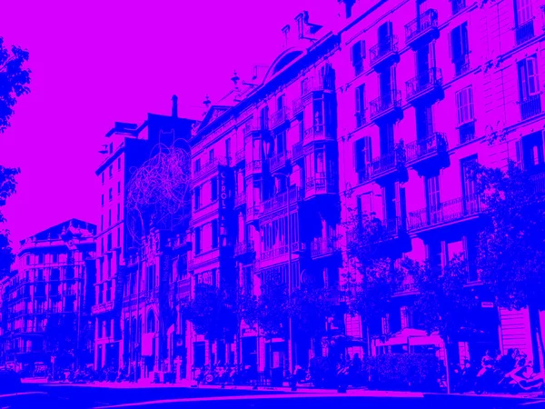 Edificio Ciudad Barcelona Calle Paseo Gracia —  Fotos de Stock