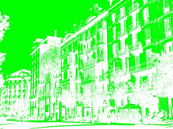 Здание Города Барселоны Улице Пасео Грасиа — стоковое фото