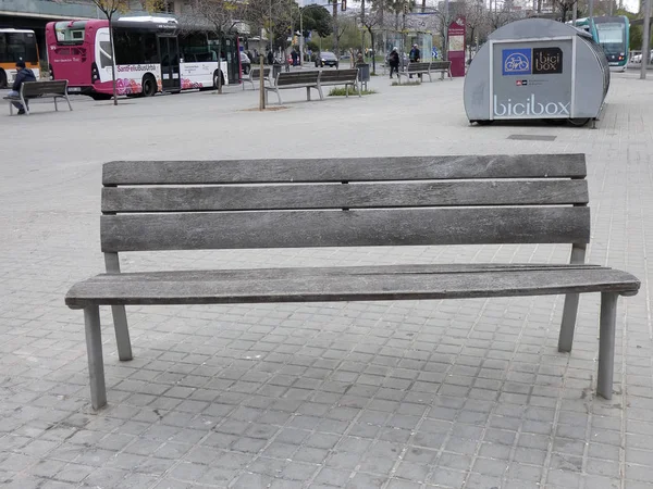 Banca Strada Resto Dei Pedoni — Foto Stock