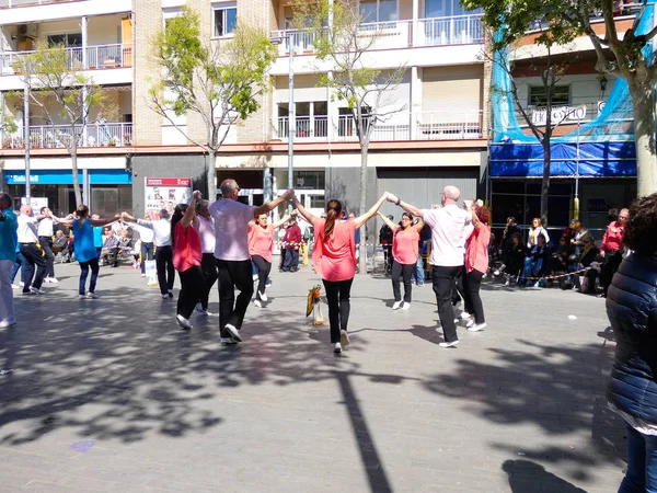 Concurso Danza Tradicional Catalana Sardana — Foto de Stock