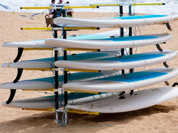 Surfboards Sand Beach — Stock Photo, Image