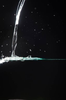 saydam bir cam üzerine düşen su