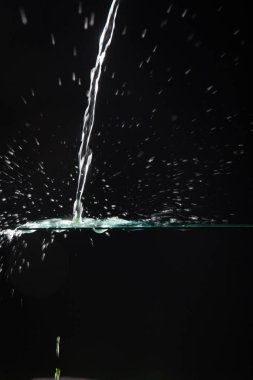 saydam bir cam üzerine düşen su