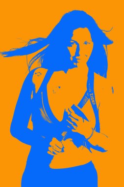 bir modelin figürleri ve siluetleri