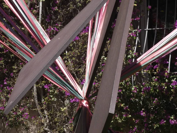 Decoración Con Flores Edificios — Foto de Stock