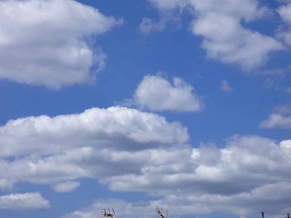 Clouds Blue Sky Forming Whimsical Shapes — Stock Photo, Image