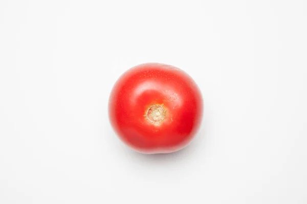 Tomate Sano Saludable Color Rojo Sobre Fondo Blanco —  Fotos de Stock