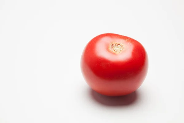 Tomate Sano Saludable Color Rojo Sobre Fondo Blanco — Stock Photo, Image