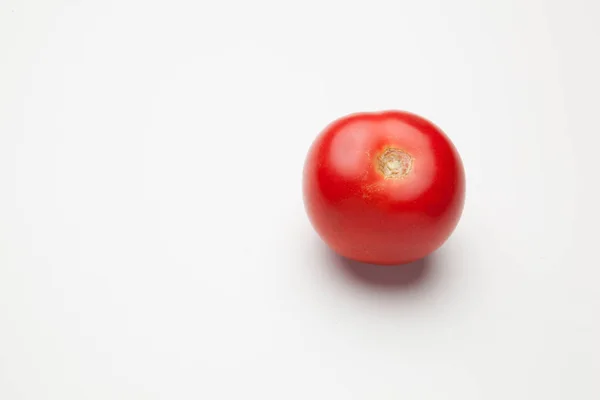 Tomate Sana Saludovatelné Color Rojo Omezovaly Fondo Blanco — Stock fotografie