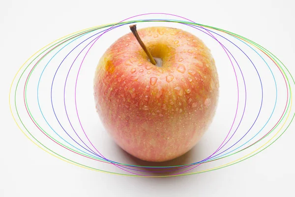 Pomme Sain Sain Fruits Sucrés Idéal Pour Manger Dans Dessert — Photo