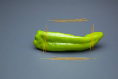 basit bir yeşil biber, vitamin ve sağlıklı dolu.