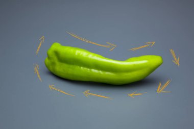 basit bir yeşil biber, vitamin ve sağlıklı dolu.