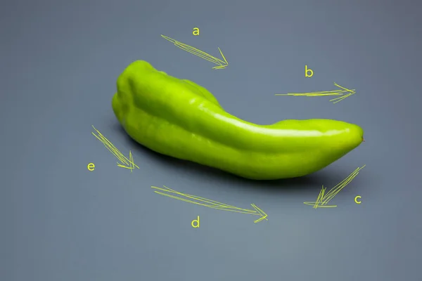 a simple green pepper, full of vitamins and healthy.