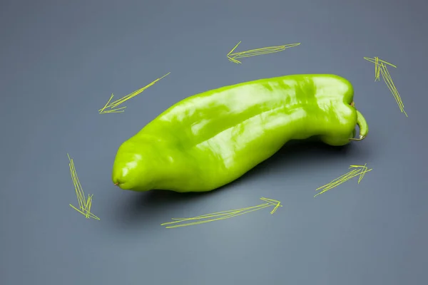 a simple green pepper, full of vitamins and healthy.